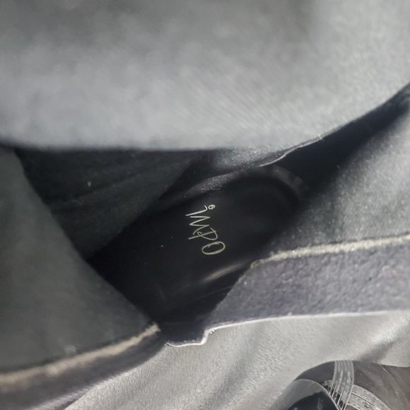 Impo Side Zip-up Mid-calf/Knee-hi Heels black Boots Santana Faux Suede Size 8.5M - Picture 13 of 15